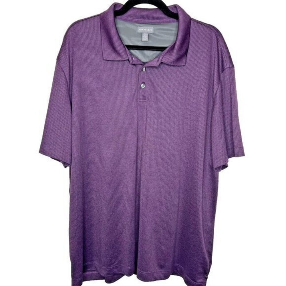 Van Heusen 2XL Polo Shirt Short Sleeve Golf XXL Purple